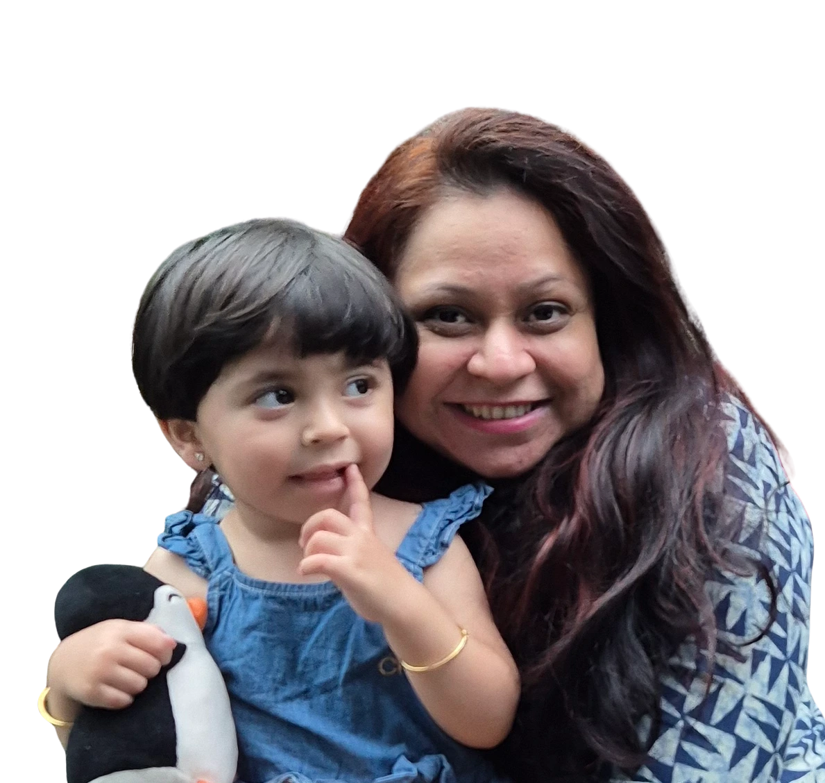 Divya Gupta - Caterpillar Care Founder with her Daughter