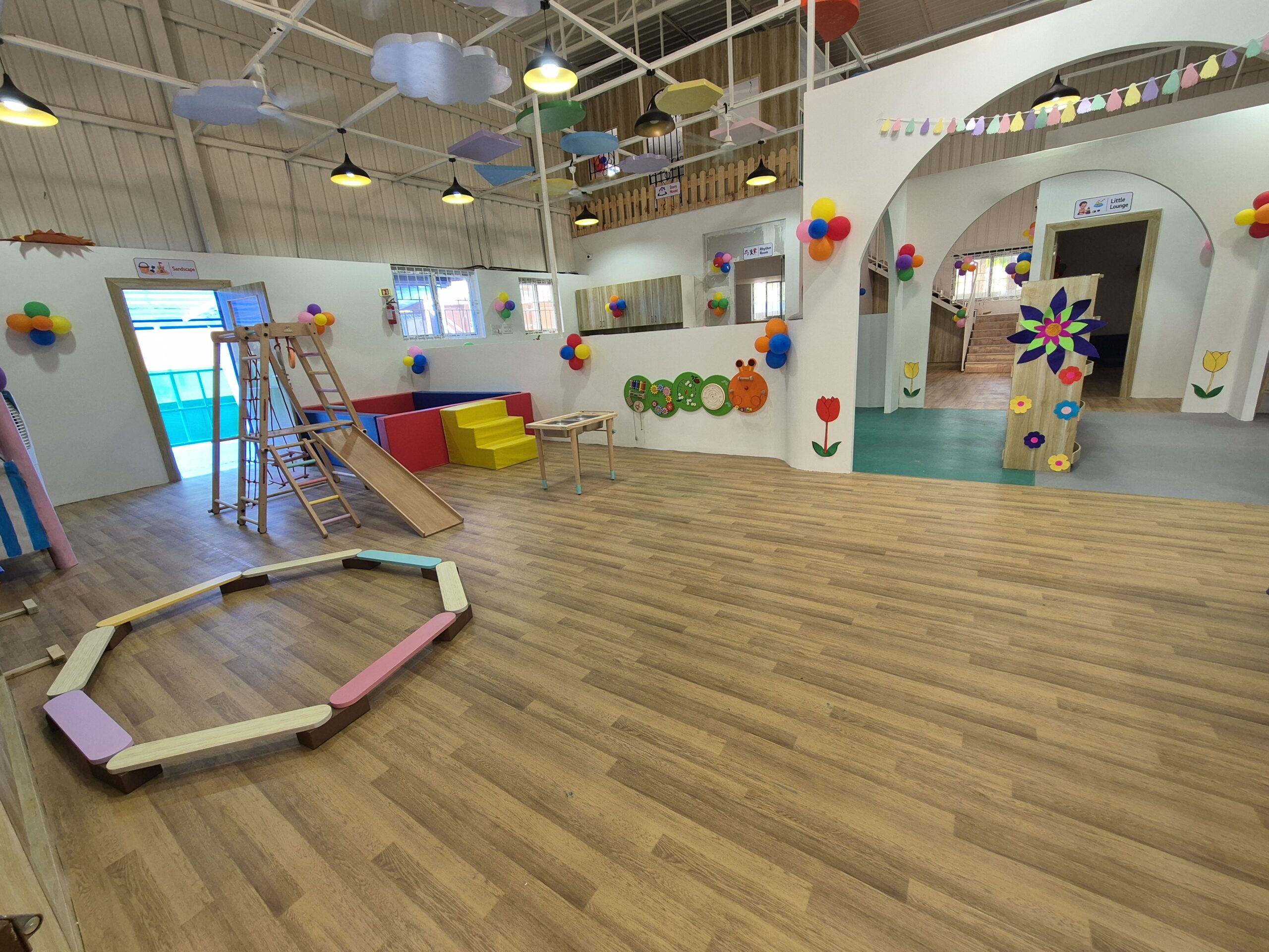 Large open space at Caterpillar Care Huskur