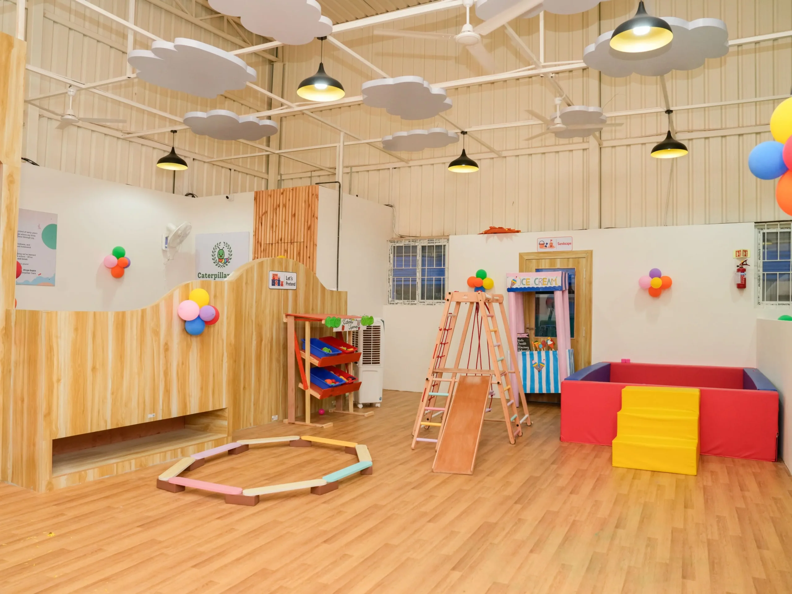 Vast Central Hall in Caterpillar Care Preschool